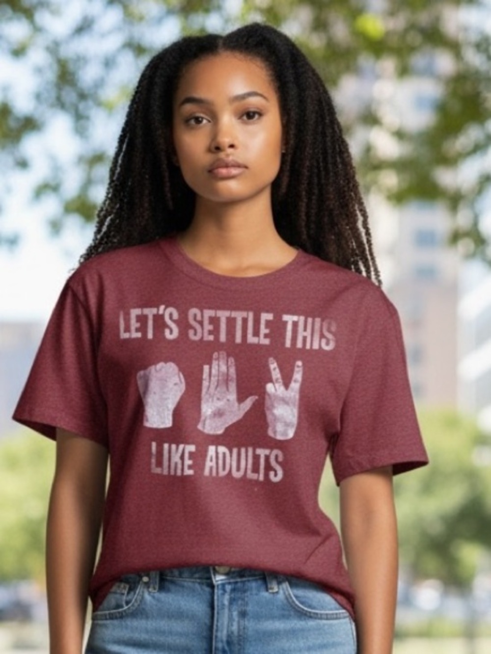 😂 Let’s Settle This Like Adults Rock Paper Scissors Graphic Tee Size S